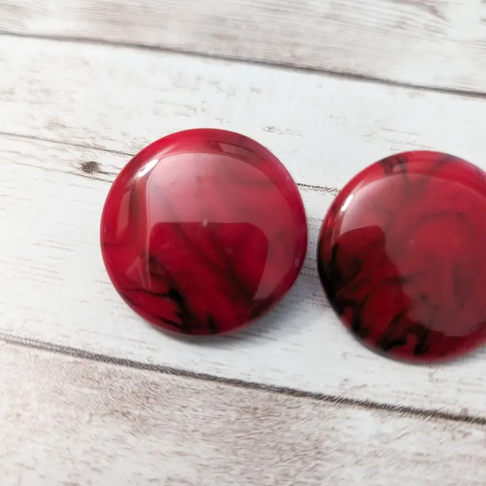 Vintage Clip On Earrings - 1 & 1/8